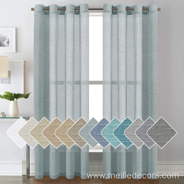 Linen Window Treatments Teal Semi Sheer Curtains